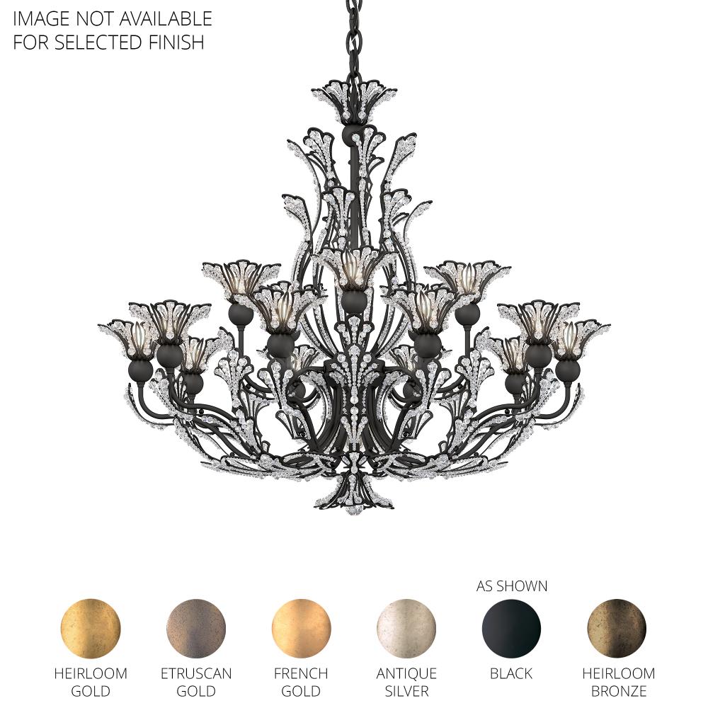 Schonbek 7864-22R Rivendell 16 Light 32in x 27in Two-Tier Chandelier in Heirloom Gold with Clear Radiance Crystals