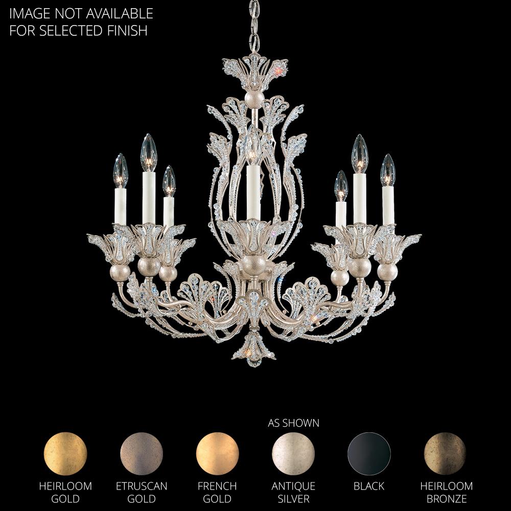 Schonbek 7866-22R Rivendell 8 Light 26in x 23in Chandelier with Candleslips in Heirloom Gold with Clear Radiance Crystals