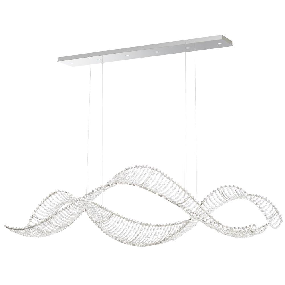Swarovski SRI500N-SS1S Integrated LED Linear Chandeliers in Stainless Steel