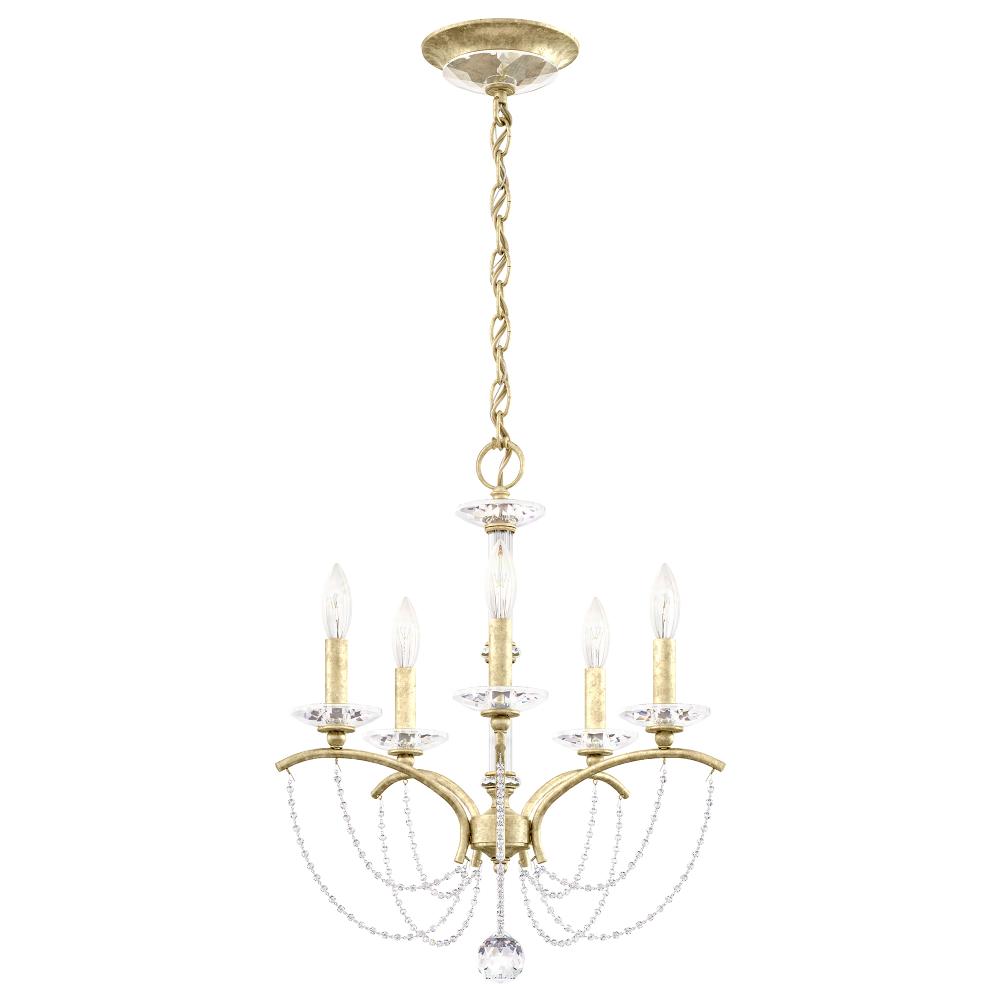 Schonbek BC7105N-44O Priscilla 5 Light 18in x 22in Chandelier in Heirloom Silver with Clear Optic Crystals