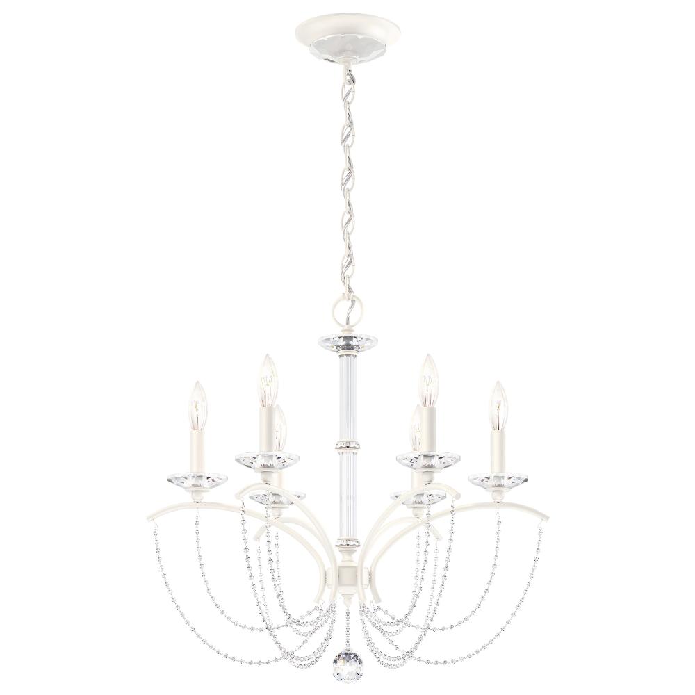 Schonbek BC7106N-06O Priscilla 6 Light 23.5in x 23.5in Chandelier in White with Clear Optic Crystals