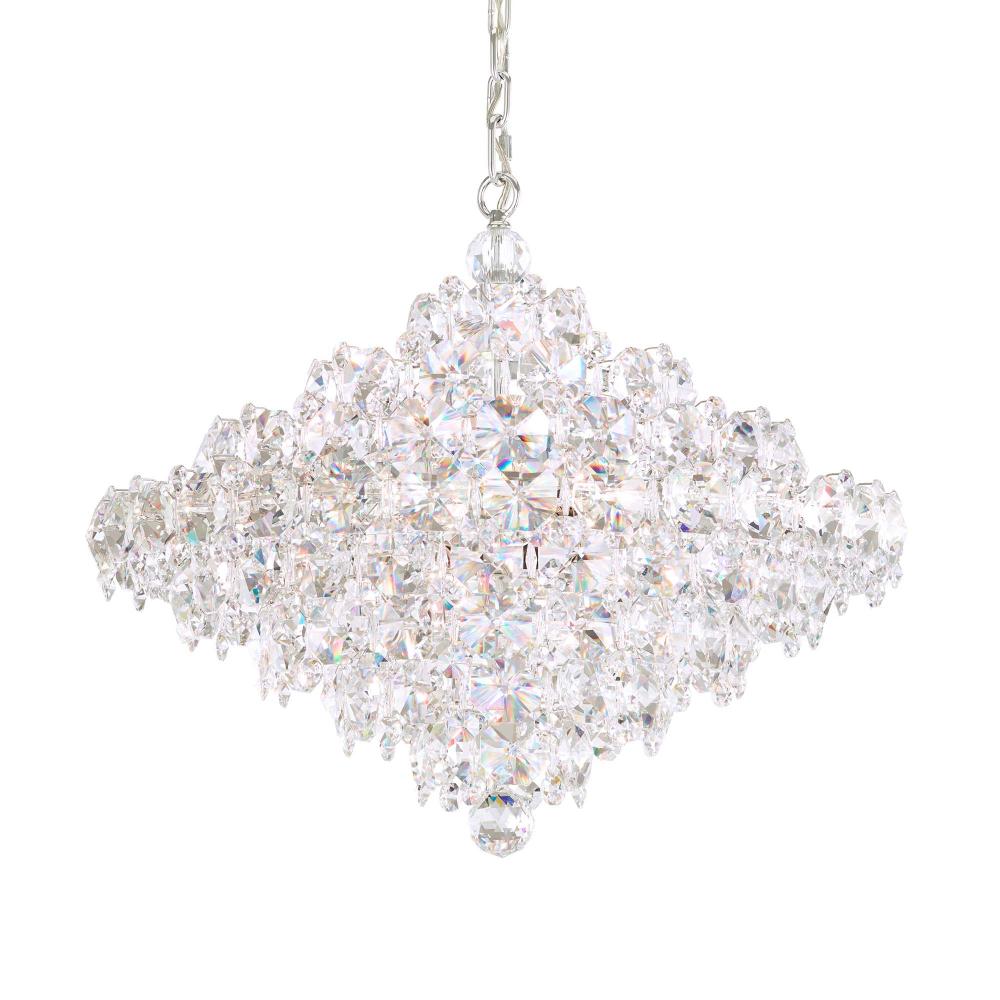 Schonbek BN1024N-401O Baronet 12 Light 24in x 20in Pendant in Polished Stainless Steel with Clear Optic Crystals