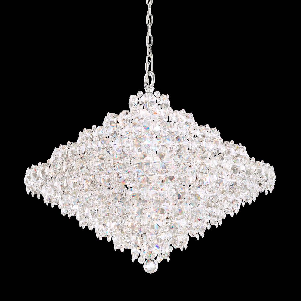 Schonbek BN1033N-401R Baronet 28 Light 33in x 27in Pendant in Polished Stainless Steel with Clear Radiance Crystals