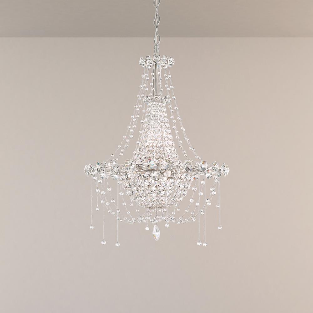 Schonbek CM8319N-401R Chrysalita 6 Light 18.5in x 25.5in Chandelier in Polished Stainless Steel with Clear Radiance Crystals