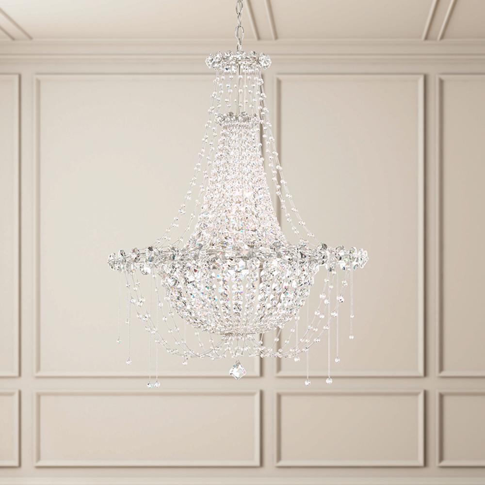 Schonbek CM8326N-401R Chrysalita 6 Light 25in x 33in Chandelier in Polished Stainless Steel with Clear Radiance Crystals