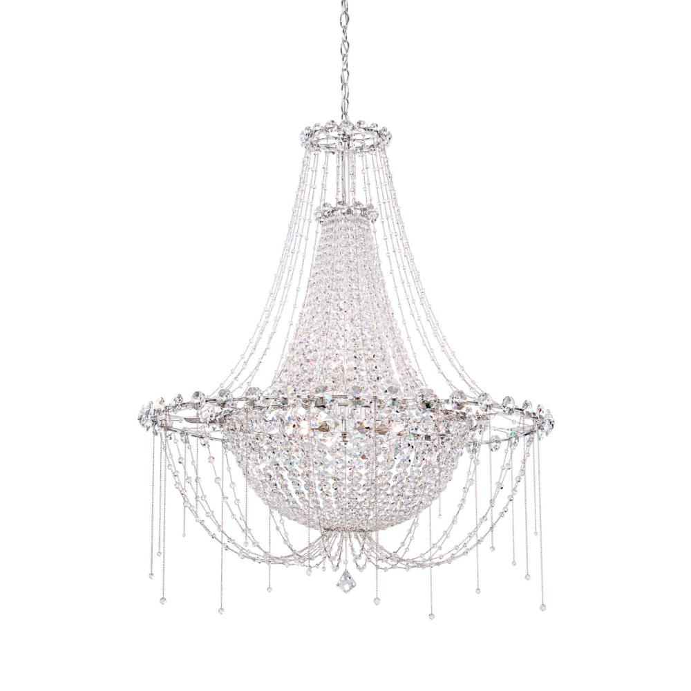 Schonbek CM8334N-401R Chrysalita 8 Light 33in x 35in Chandelier in Polished Stainless Steel with Clear Radiance Crystals