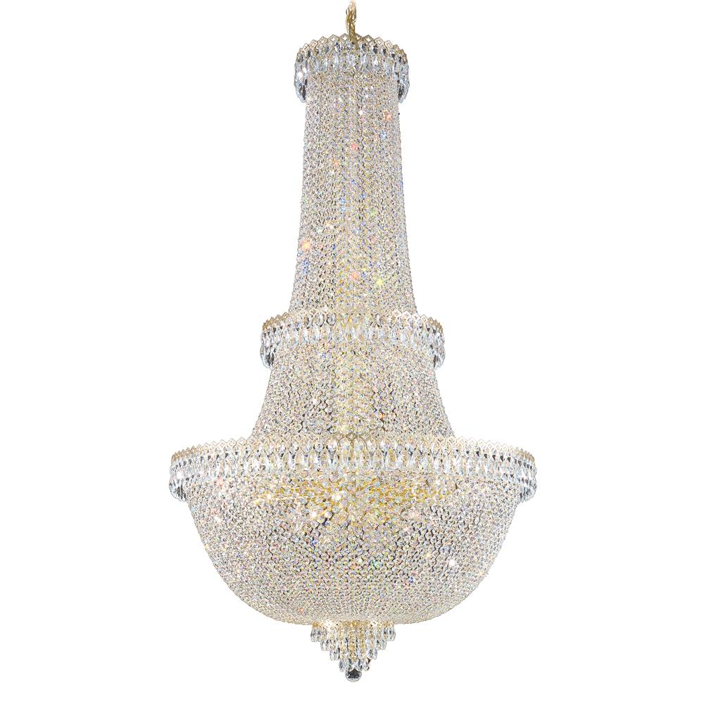 Schonbek 2642-40 Camelot 57 Light Chandelier in Silver with Clear Gemcut Crystal