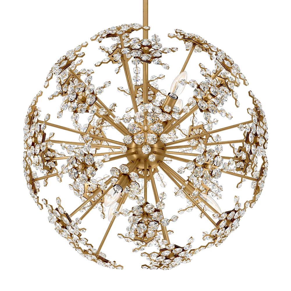Schonbek DN1024N-22R Esteracae 6 Light 24in x 24in Pendant in Heirloom Gold with Clear Radiance Crystals