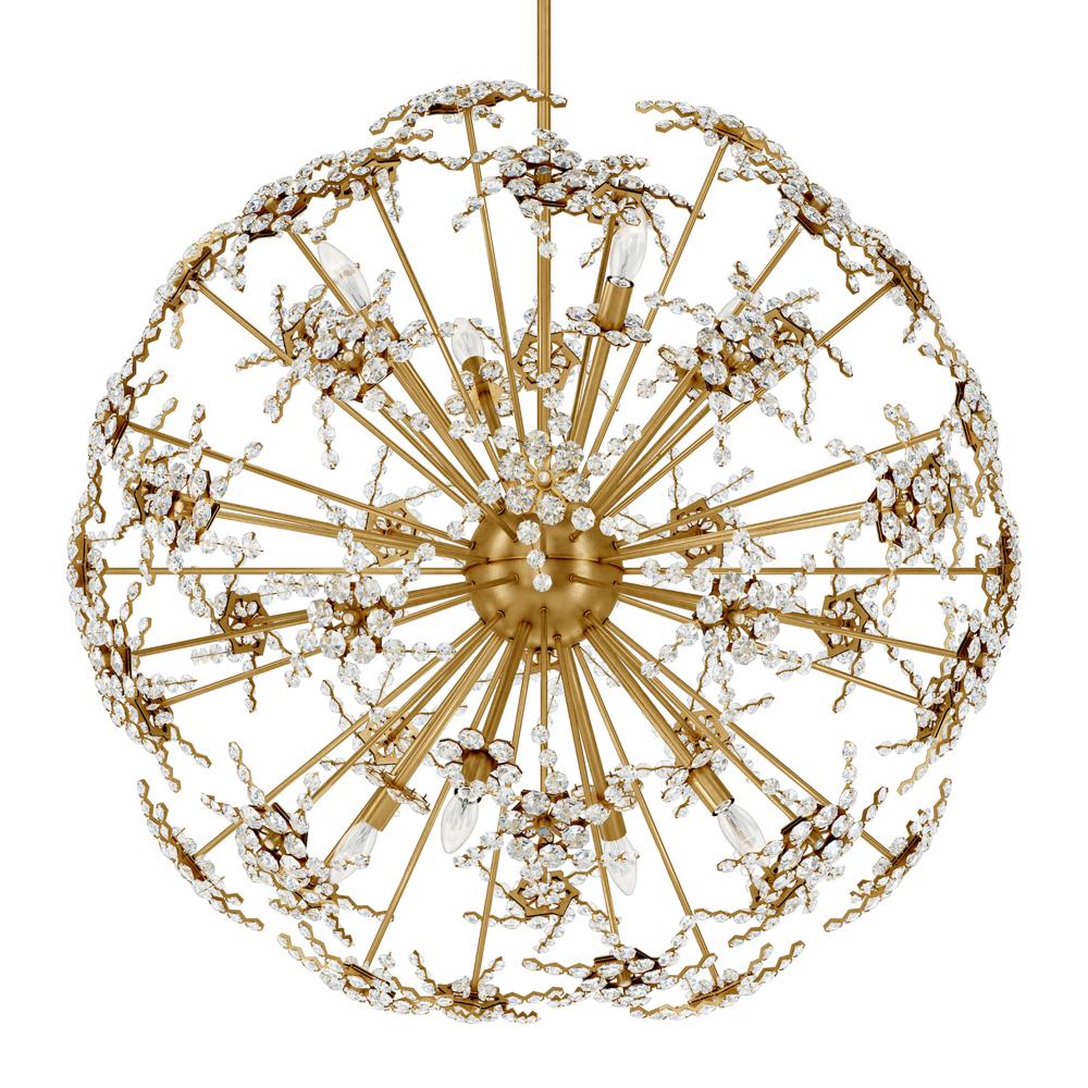 Schonbek DN1036N-22R Esteracae 8 Light 36in x 36in Pendant in Heirloom Gold with Clear Radiance Crystals