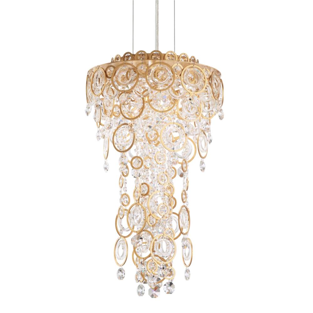 Schonbek DR1412N-22O Circulus 4 Light 14in x 24.5in Pendant in Heirloom Gold with Clear Optic Crystals