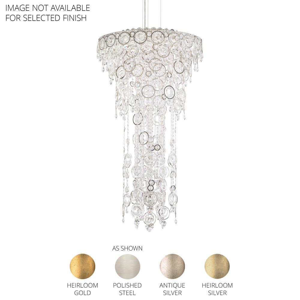 Schonbek DR2412N-22O Circulus 6 Light 24in x 44.5in Pendant in Heirloom Gold with Clear Optic Crystals