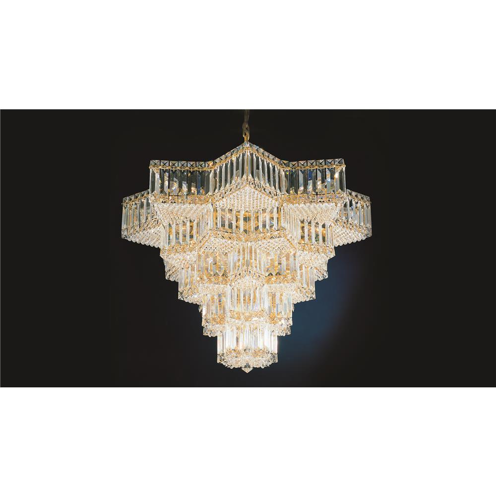 Schonbek 2716-40 Equinoxe 31 Light Chandelier in Silver with Clear Gemcut Crystal