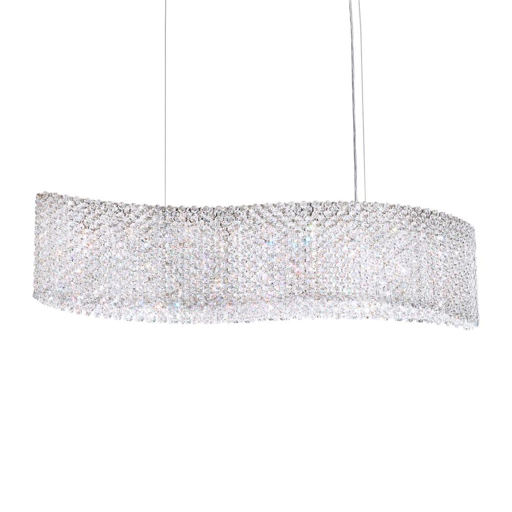 Schonbek RE3214O Refrax 8 Light 32in x 8in Pendant in Polished Stainless Steel with Clear Optic Crystals