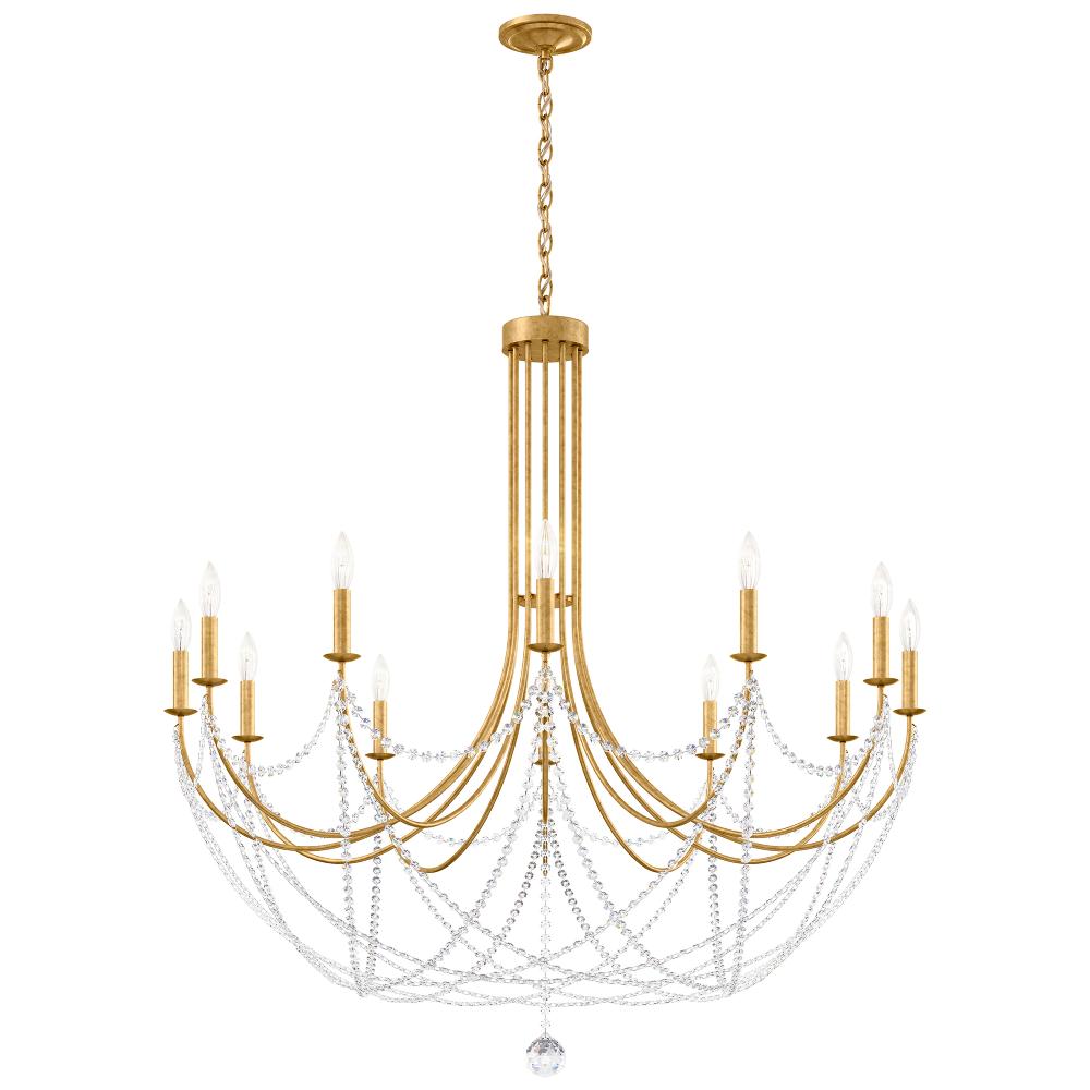 Schonbek RJ1012N-22O Verdana 12 Light 43in x 42.5in Chandelier in Heirloom Gold with Clear Optic Crystals