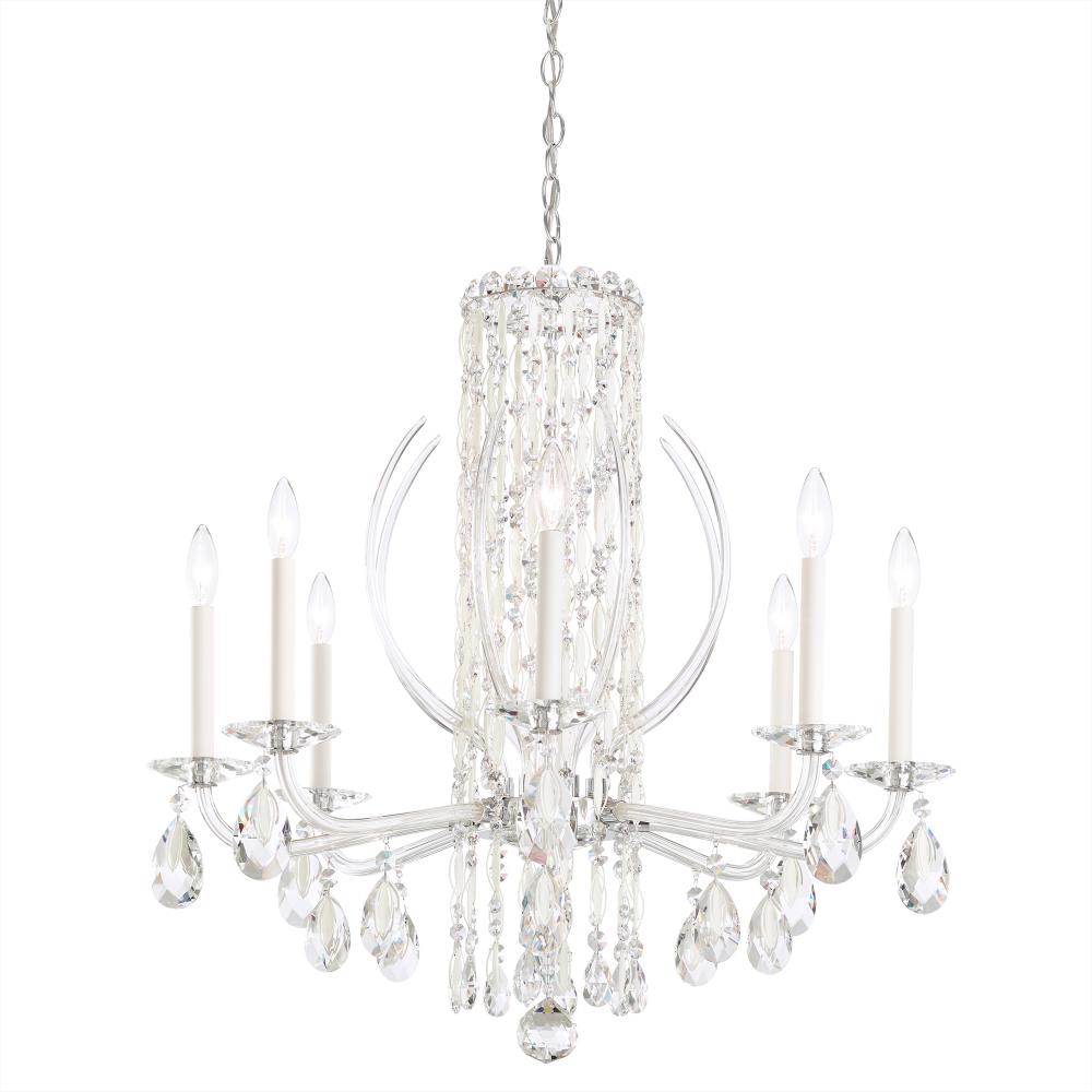 Schonbek RS8308N-06R Siena 8 Light 30in x 31in Chandelier with Crystal Tusks in White with Clear Radiance Crystals