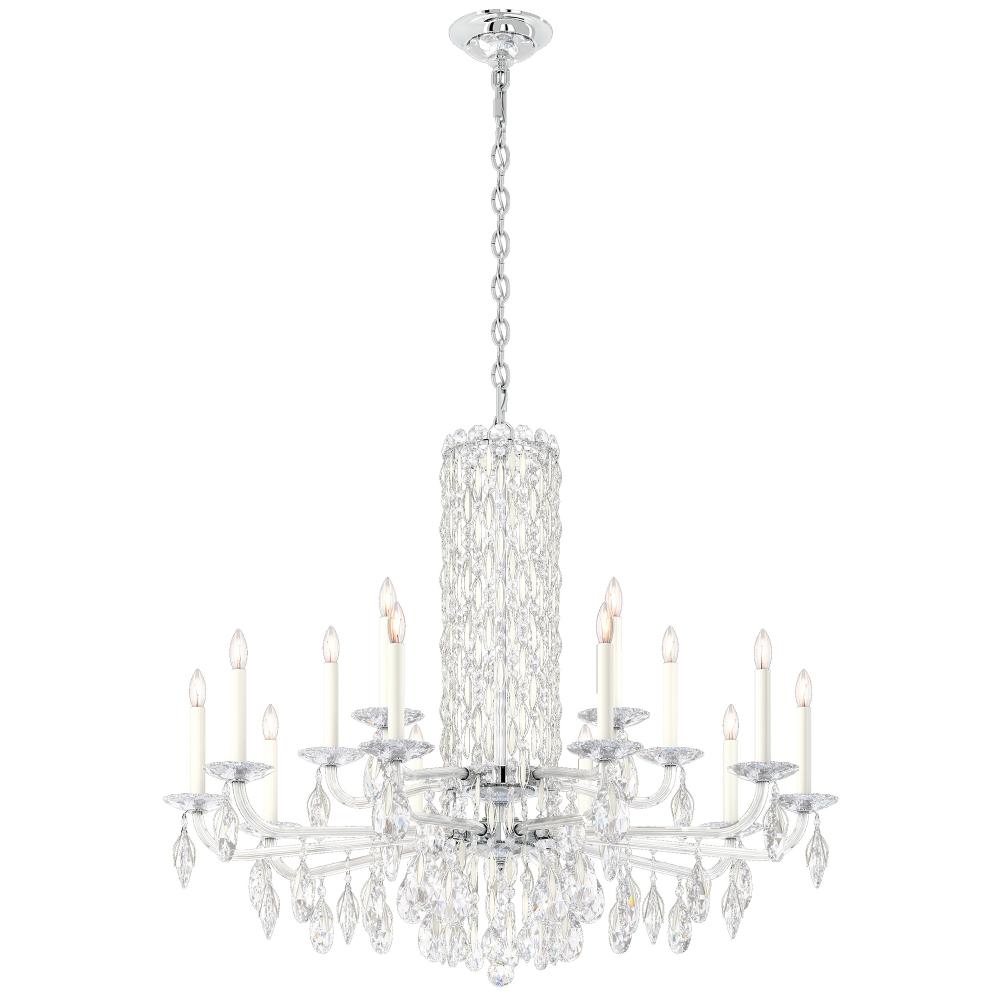 Schonbek RS83151N-06H Siena 15 Light 41in x 35in Chandelier in White with Clear Heritage Handcut Crystals