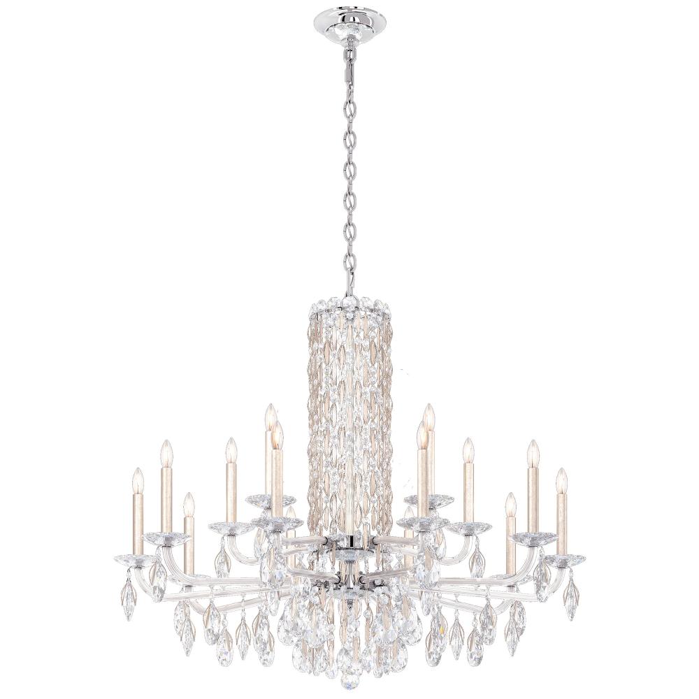 Schonbek RS83151N-48H Siena 15 Light 41in x 35in Chandelier in Antique Silver with Clear Heritage Handcut Crystals