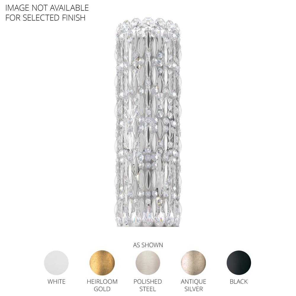 Schonbek RS8331N-06R Sarella 4 Light 22in Wall Sconce in White with Clear Radiance Crystals