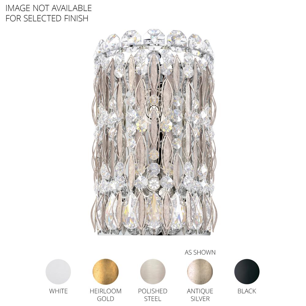 Schonbek RS8333N-06R Sarella 2 Light 11in Wall Sconce in White with Clear Radiance Crystals