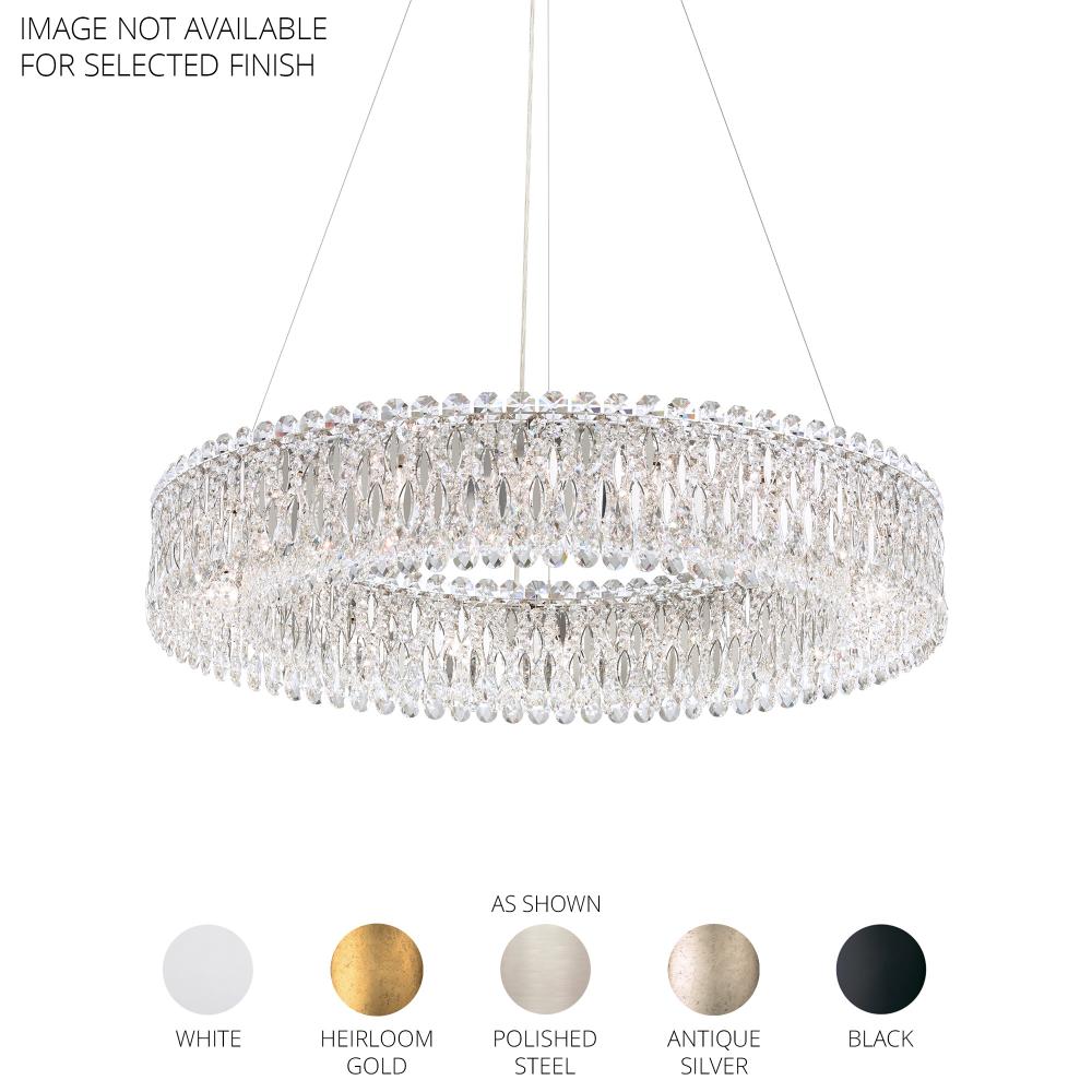 Schonbek RS8349N-06R Sarella 18 Light 36in Round Chandelier in White with Clear Radiance Crystals