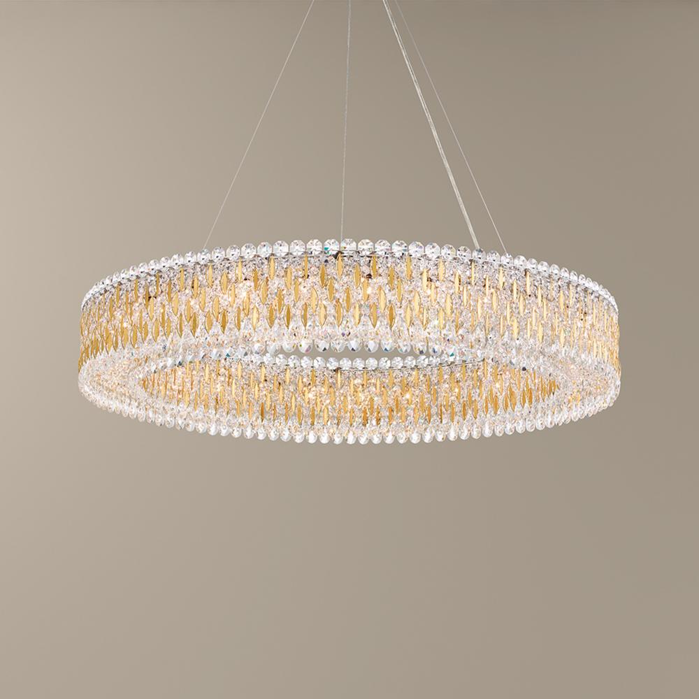 Schonbek RS8350N-06R Sarella 27 Light 48in Round Chandelier in White with Clear Radiance Crystals
