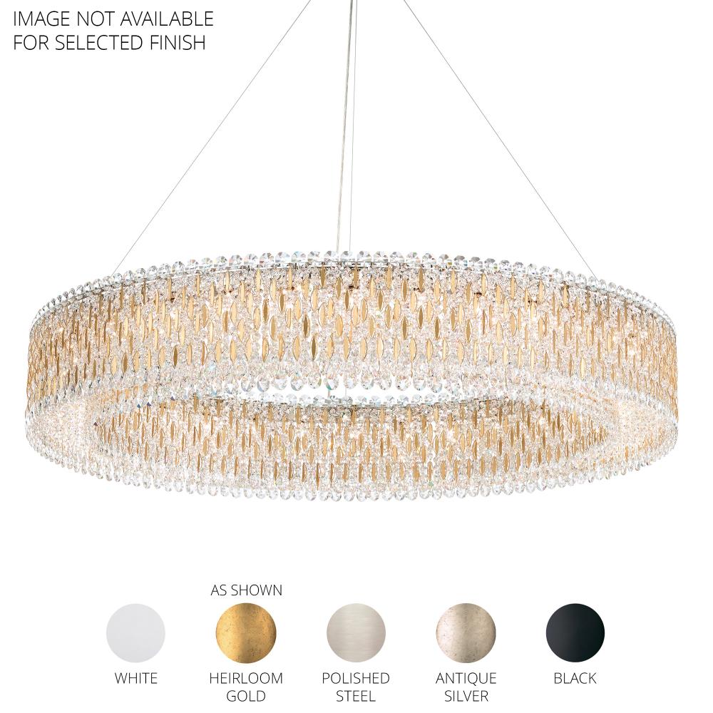 Schonbek RS8351N-06R Sarella 32 Light 60in Round Chandelier in White with Clear Radiance Crystals