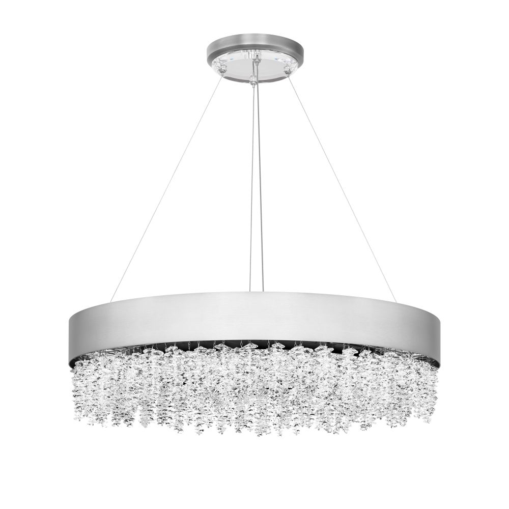 Schonbek S3526-701O Soleil 26in LED Round Pendant 3000K-3500K-4000K CCT Selectable in Polished Nickel with Clear Optic Crystal