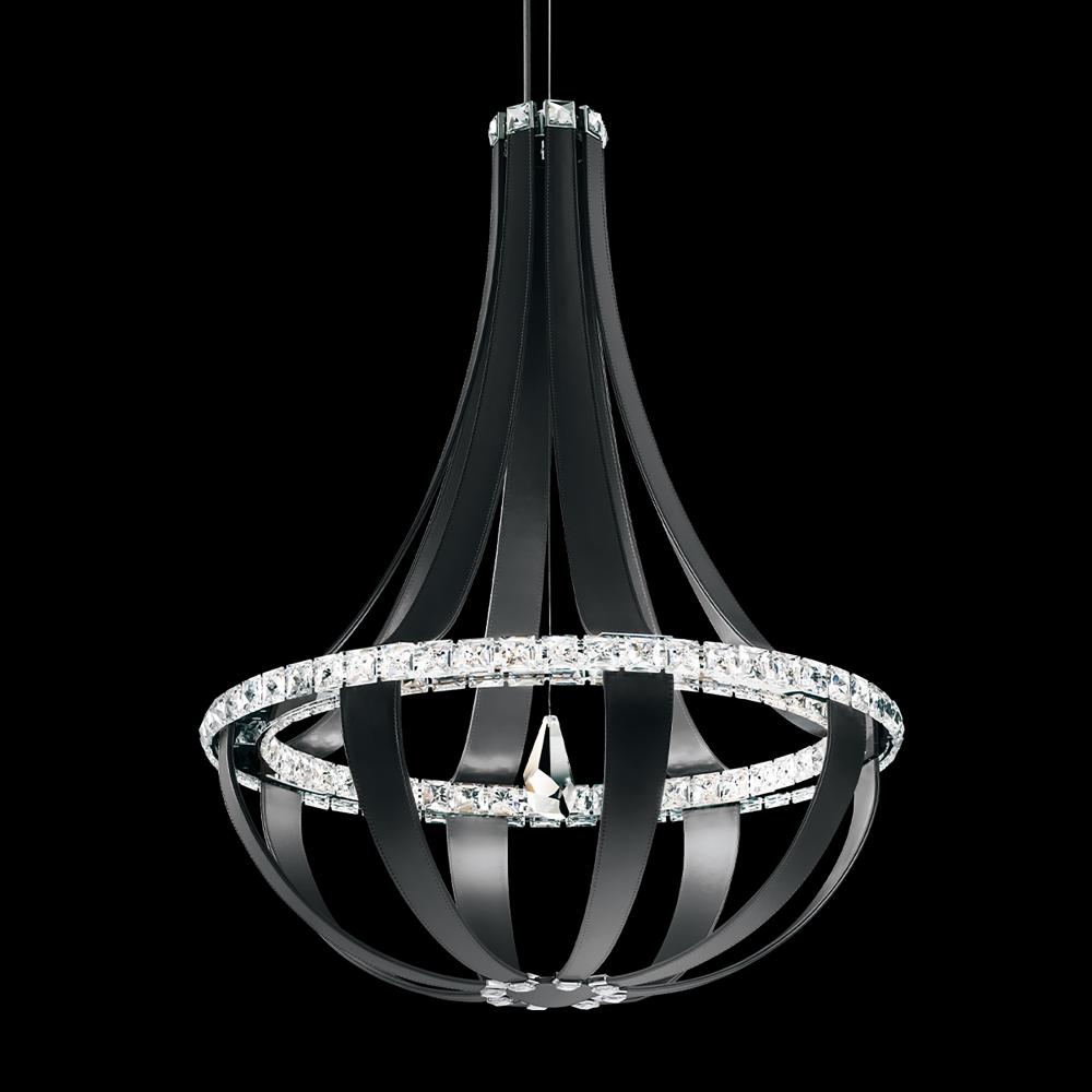 Schonbek SCE120DN-LB1R Crystal Empire LED 16 Light 27in x 36in Chandelier in Grizzly Black with Clear Radiance Crystals