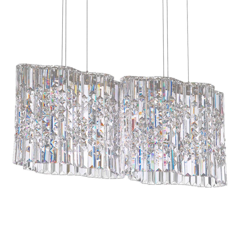 Schonbek SPU130N-SS1O Selene 4 Light 27in x 11in Pendant in Polished Stainless Steel with Clear Optic Crystals