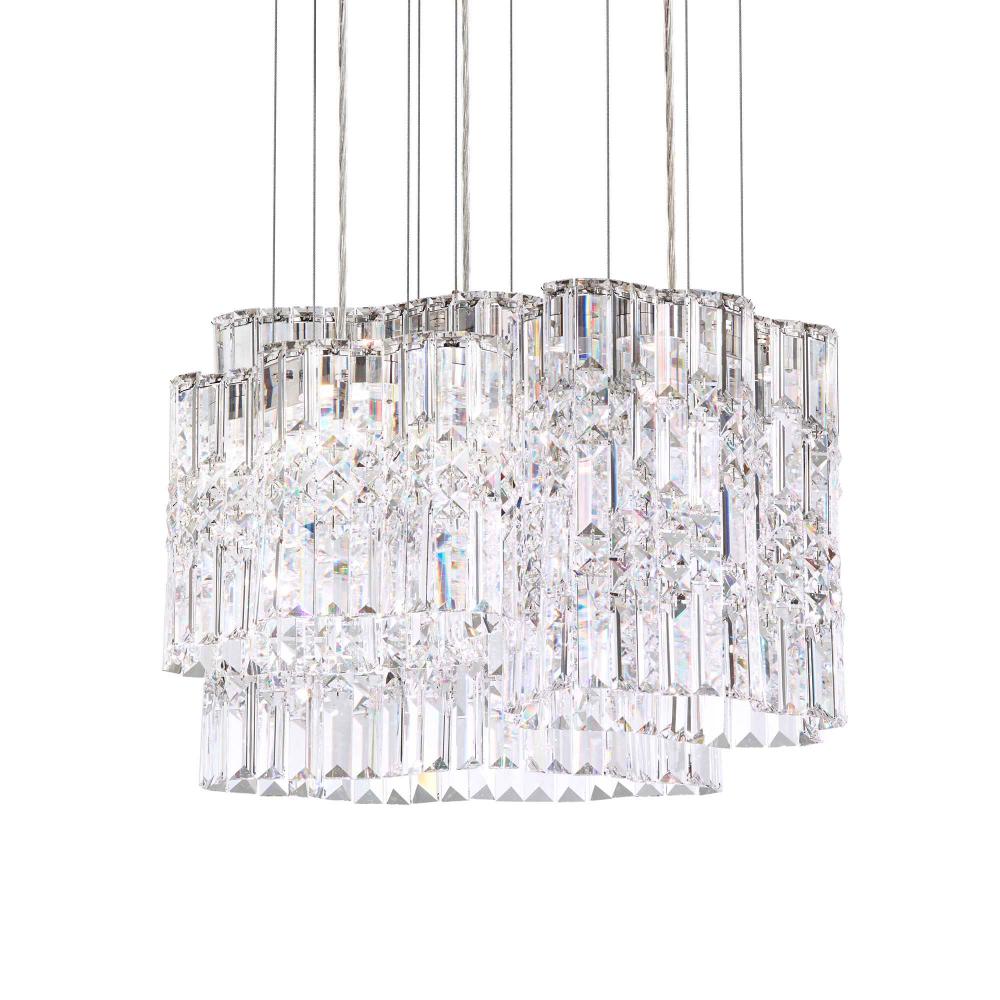 Schonbek SPU150N-SS1O Selene 6 Light 18in x 13.5in Pendant in Polished Stainless Steel with Clear Optic Crystals