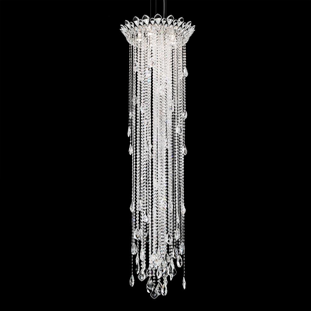 Schonbek TR1813N-401R Trilliane Strands 5 Light 21in x 72in Chandelier in Polished Stainless Steel with Clear Radiance Crystals