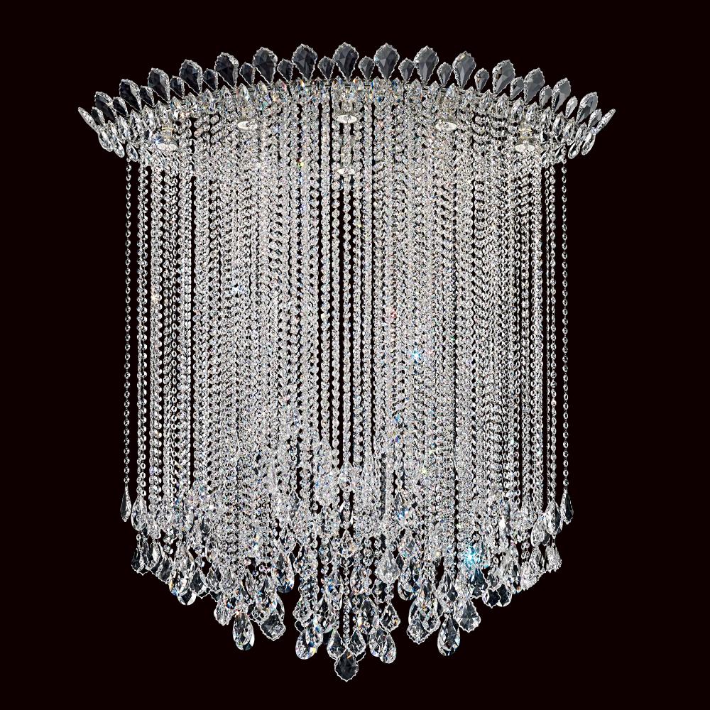 Schonbek TR4803N-401R Trilliane Strands 8 Light 45in x 48.5in Flush Mount in Polished Stainless Steel with Clear Radiance Crystals