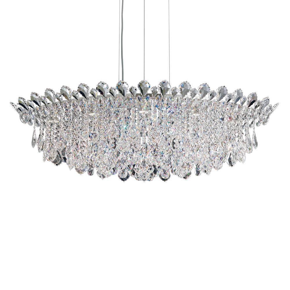 Schonbek TR4811N-401R Trilliane Strands 8 Light 45in x 15in Pendant in Polished Stainless Steel with Clear Radiance Crystals
