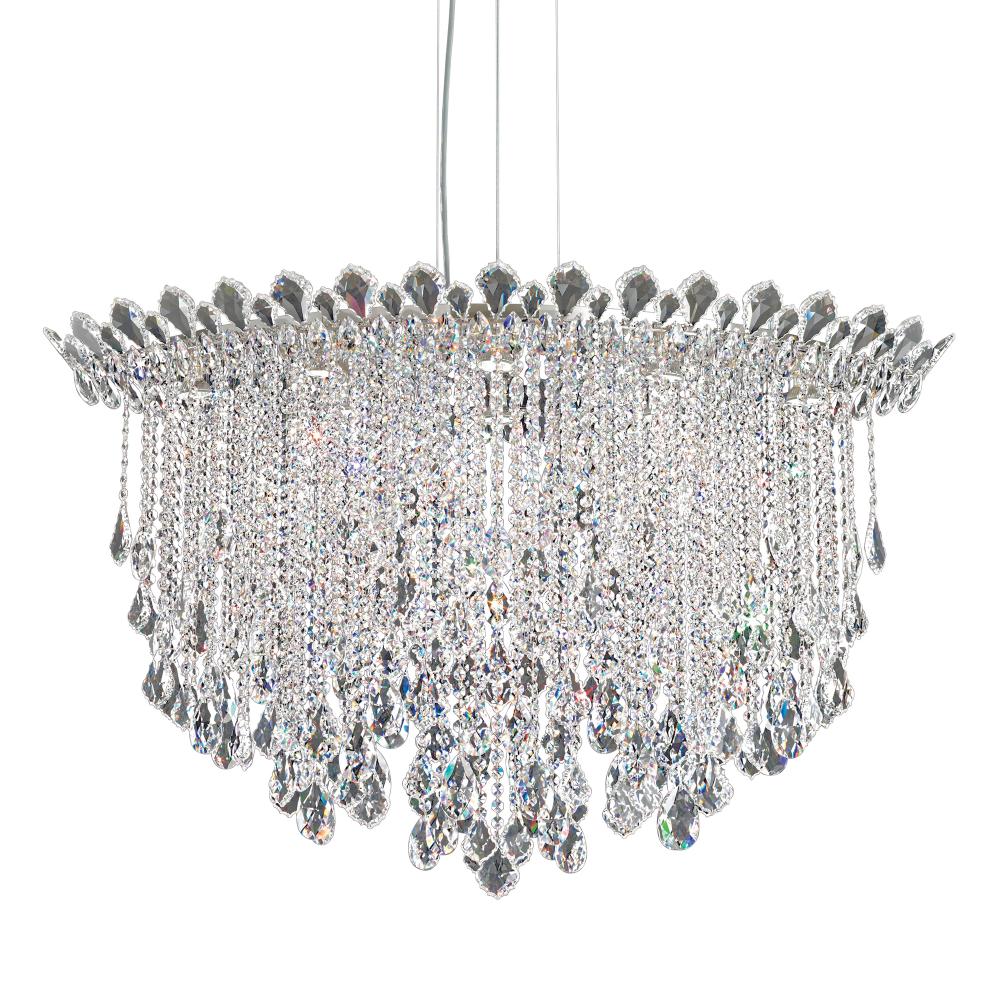 Schonbek TR4812N-401R Trilliane Strands 8 Light 45in x 28in Pendant in Polished Stainless Steel with Clear Radiance Crystals