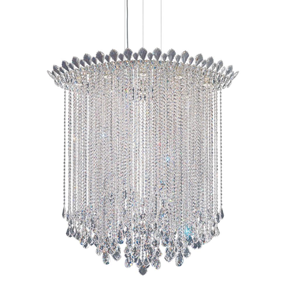 Schonbek TR4813N-401R Trilliane Strands 8 Light 45in x 48in Pendant in Polished Stainless Steel with Clear Radiance Crystals