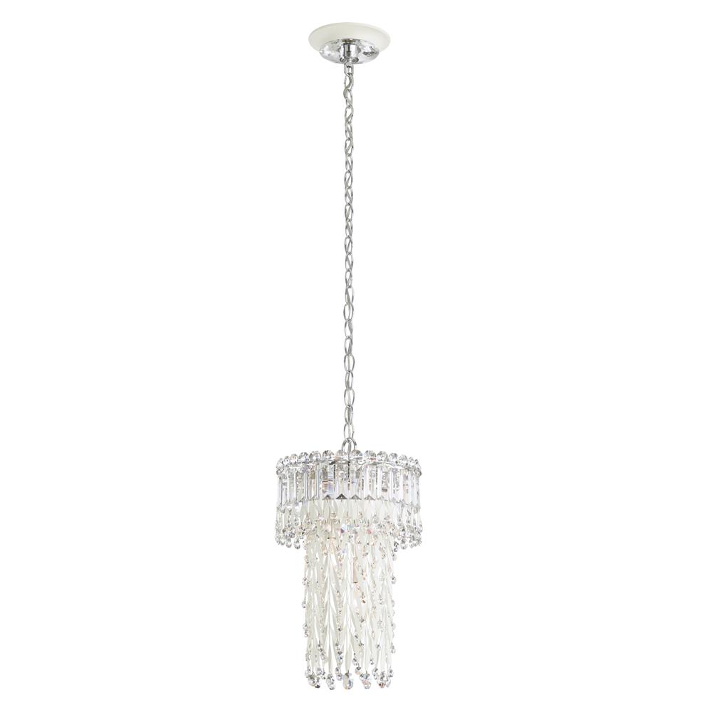 Schonbek LR1008N-401S Triandra 3 Light Pendant in Stainless Steel with Clear Crystals From Swarovski