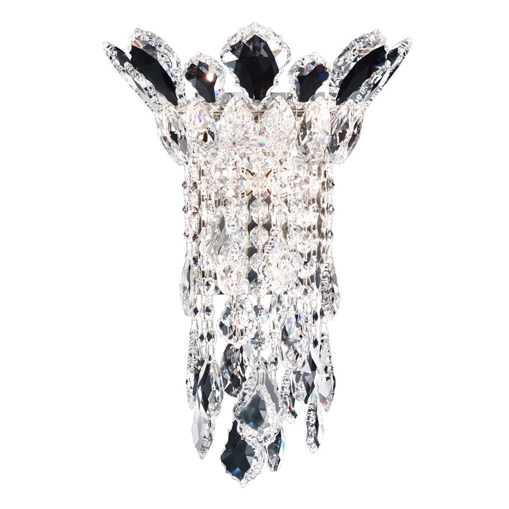 Schonbek TR0832N-401H Trilliane Strands 2 Light Wall Sconce in Stainless Steel with Clear Heritage Crystal