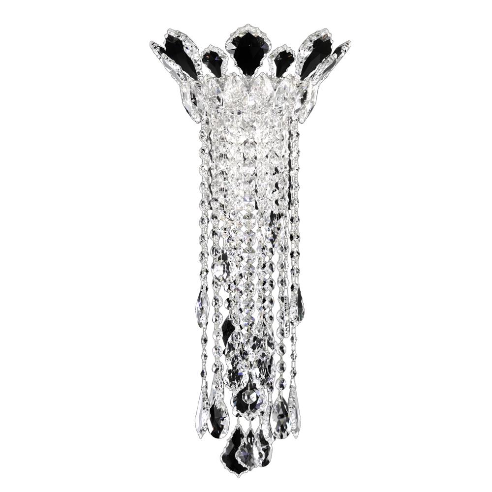 Schonbek TR0833N-401H Trilliane Strands 2 Light Wall Sconce in Stainless Steel with Clear Heritage Crystal