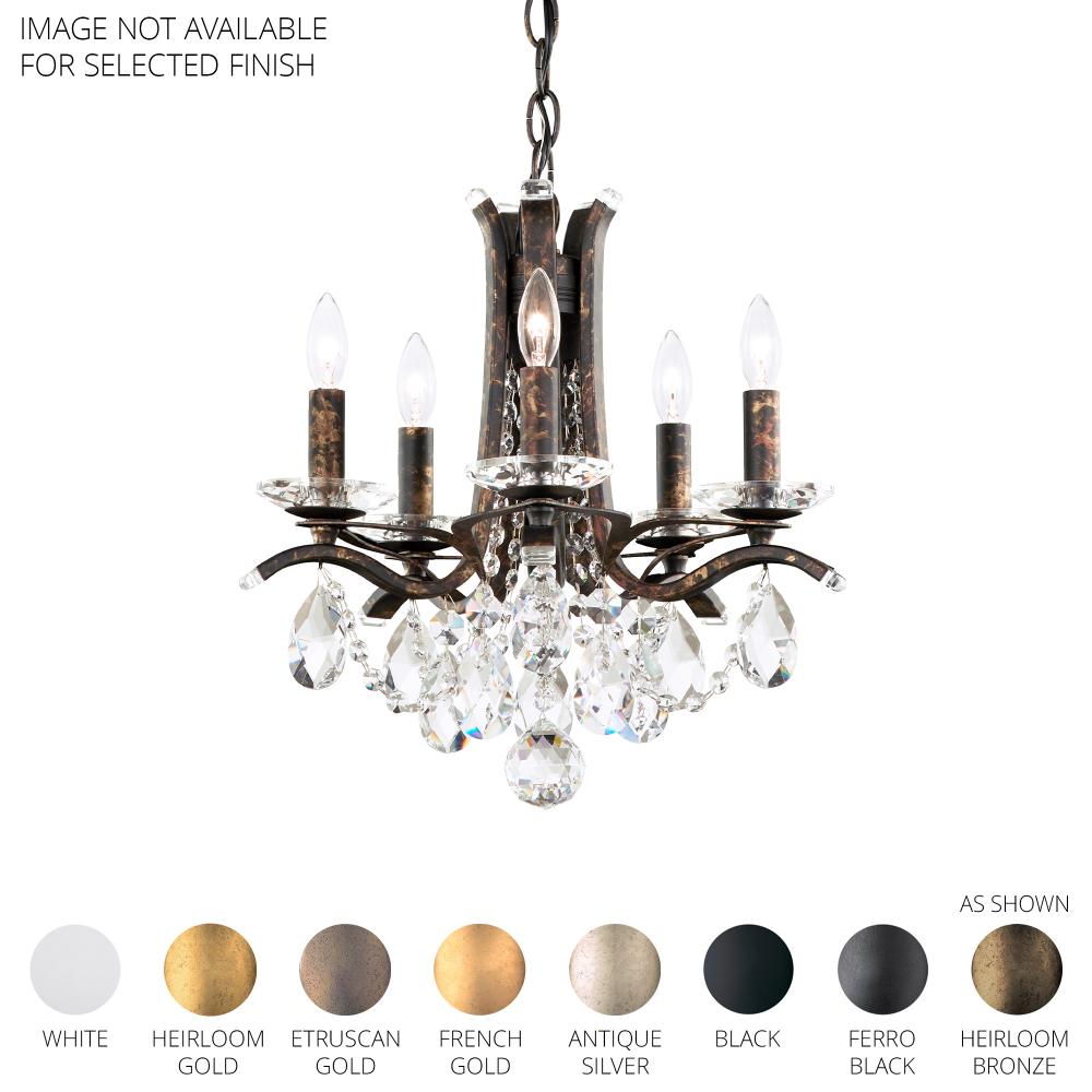 Schonbek VA8304N-06R Vesca 5 Light 15in x 15in Pendant in White with Clear Radiance Crystals