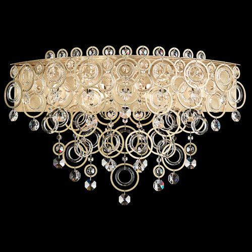 Schonbek DR2440N-48A Circulus 4 Light Wall Sconce in Antique Silver