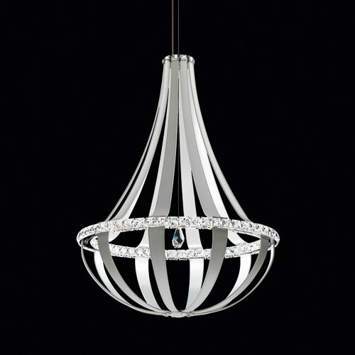 Swarovski SCE130DN-LW1S Integrated LED Pendant in White Pass
