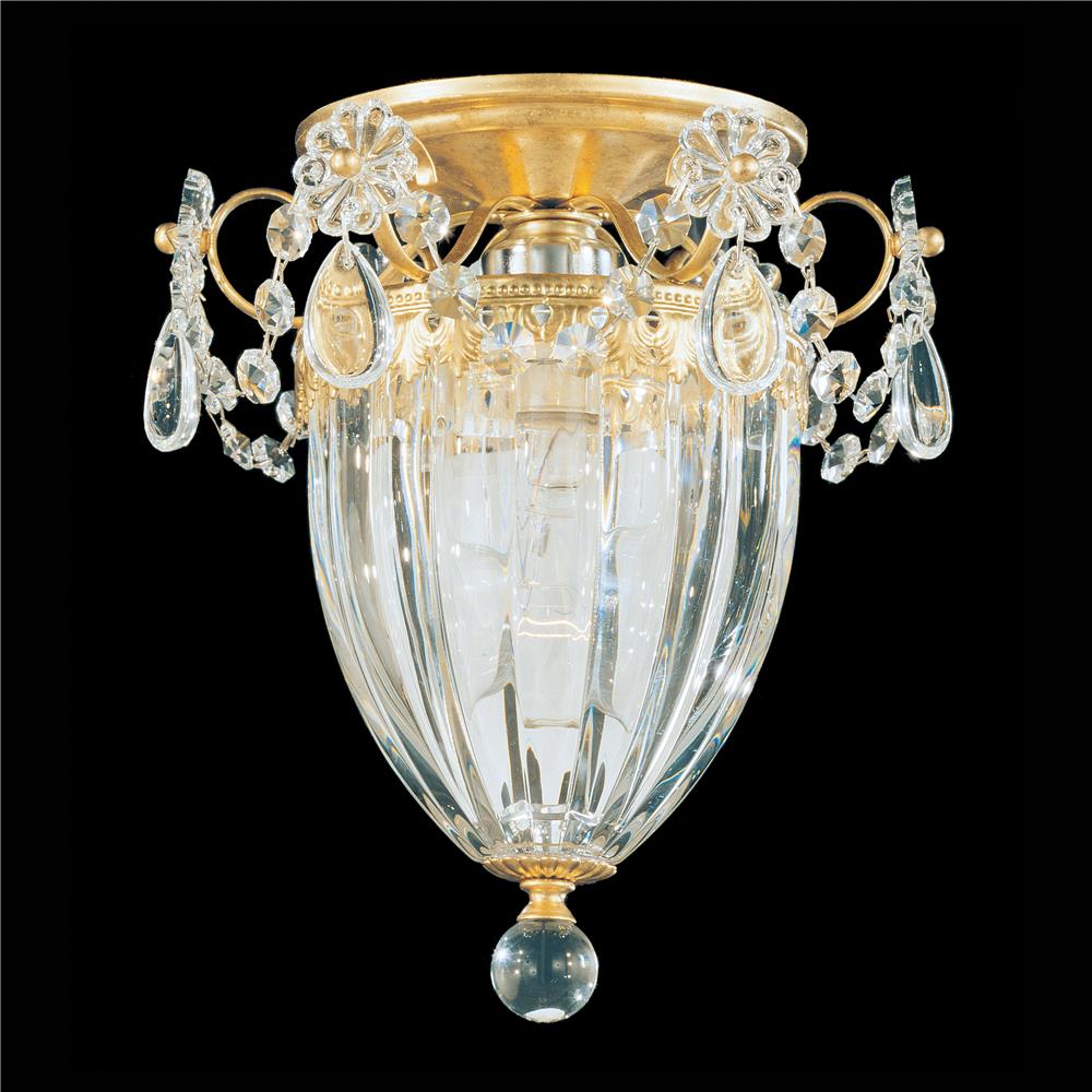 Schonbek 1239-40 Bagatelle 1 Light Close to Ceiling with Clear Heritage Crystal