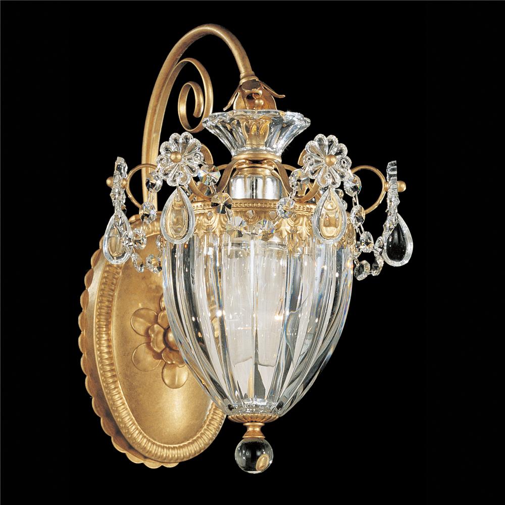 Schonbek 1240-76 Bagatelle 1 Light Wall Sconce in Heirloom Bronze with Clear Heritage Crystal