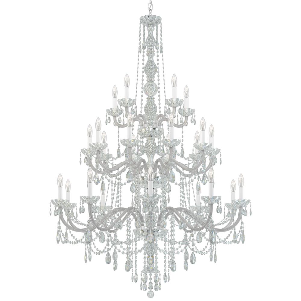Schonbek 1310-40H Arlington 25 Light Chandelier in Silver with Clear Heritage Crystal