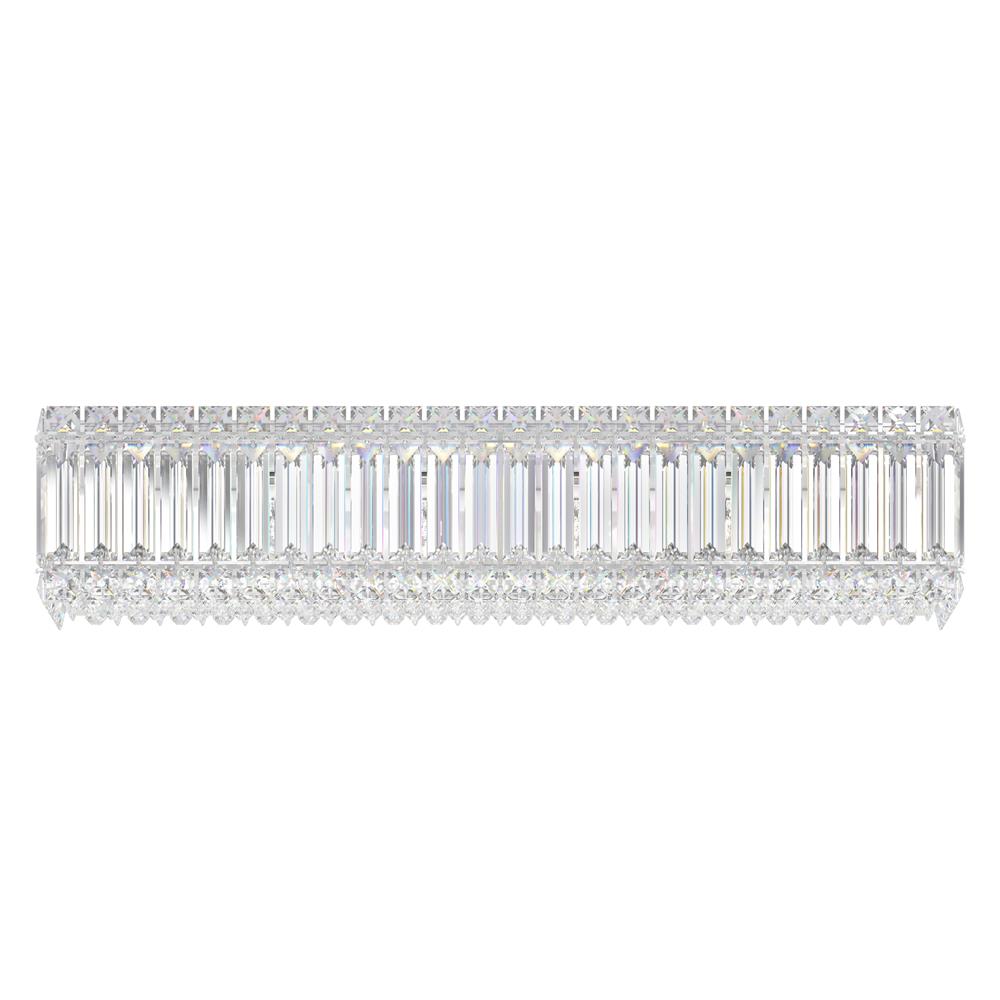Schonbek 2224A Quantum 6 Light Wall Sconce in Stainless Steel with Clear Spectra Crystal