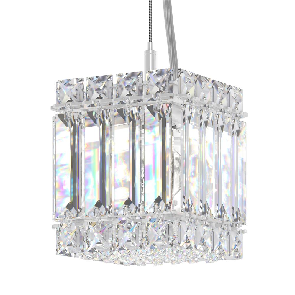 Schonbek 2245A Quantum 2 Light Pendant in Stainless Steel with Clear Spectra Crystal