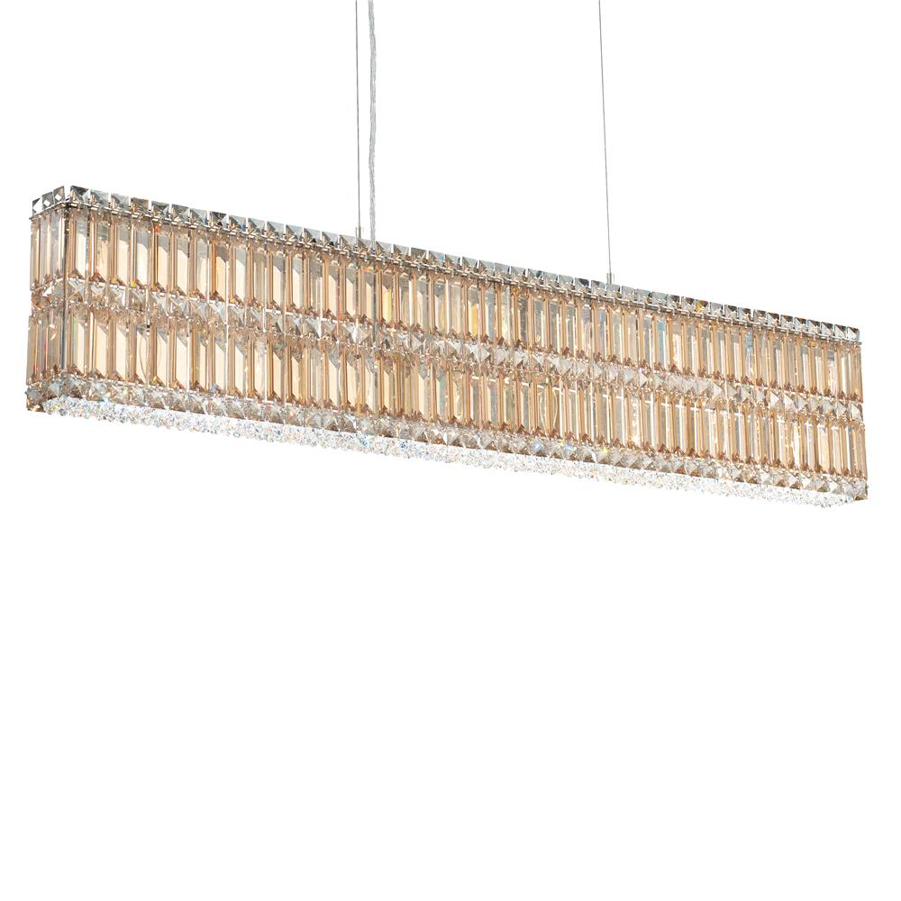 Schonbek 2267S Quantum 17 Light Pendant in Stainless Steel with Clear Crystals From Swarovski