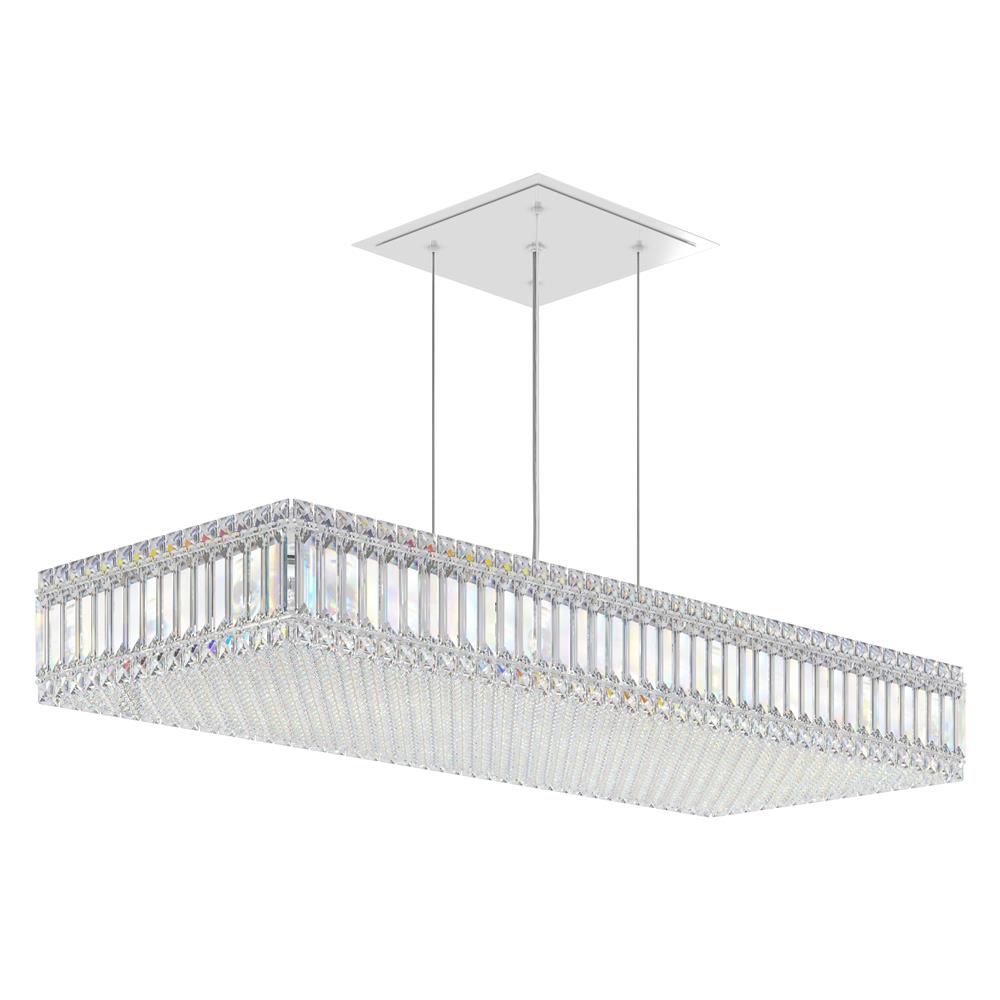 Schonbek 2274S Quantum 23 Light Pendant in Stainless Steel with Clear Crystals From Swarovski