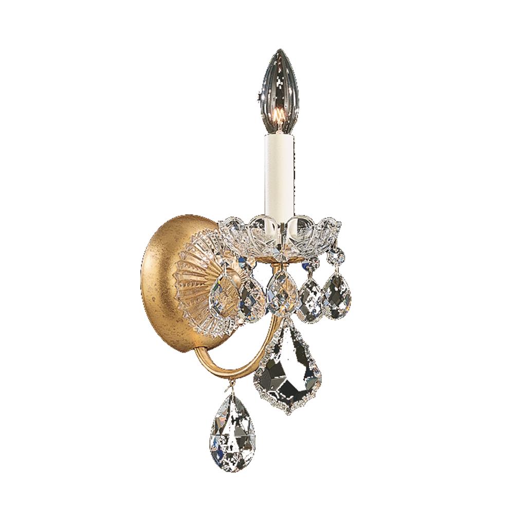 Schonbek 3650-211S New Orleans 1 Light Wall Sconce in Rich Auerelia Gold with Clear Crystals From Swarovski