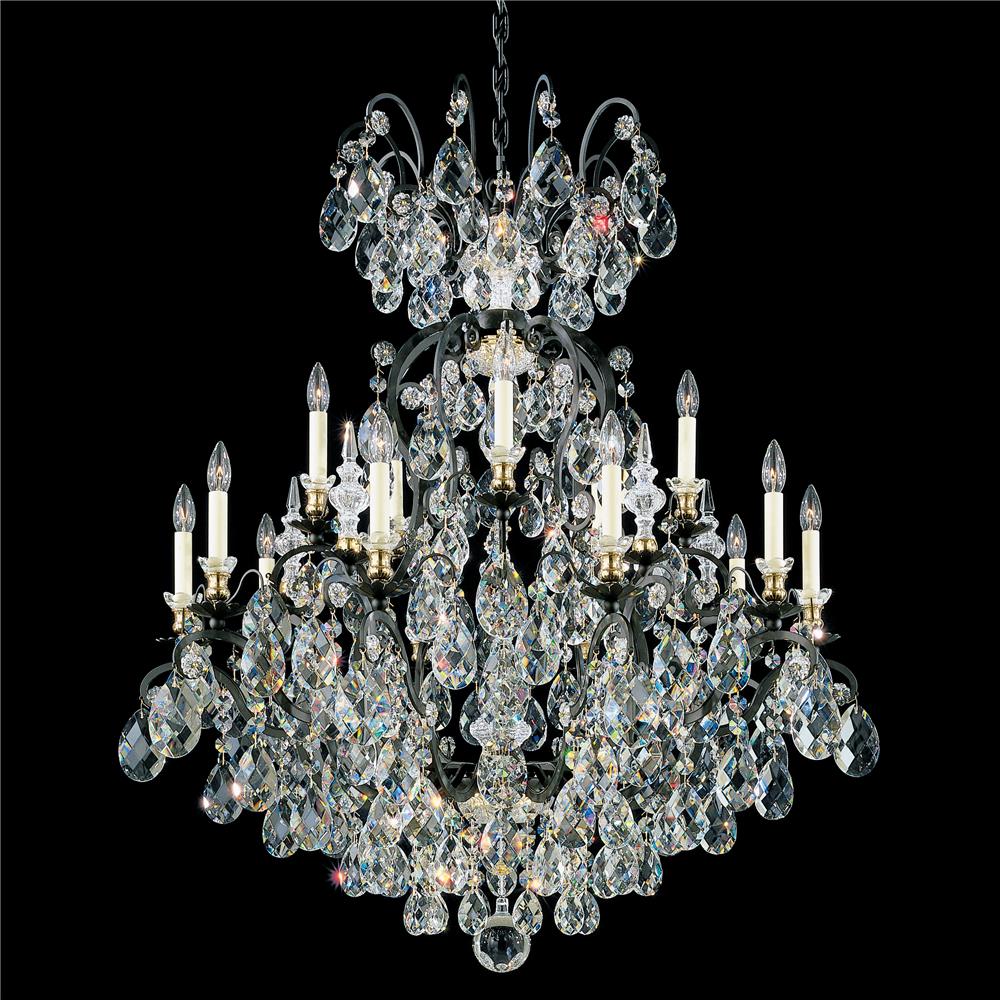 Schonbek 3773-26S Renaissance 16 Light Chandelier in French Gold with Clear Crystals From Swarovski